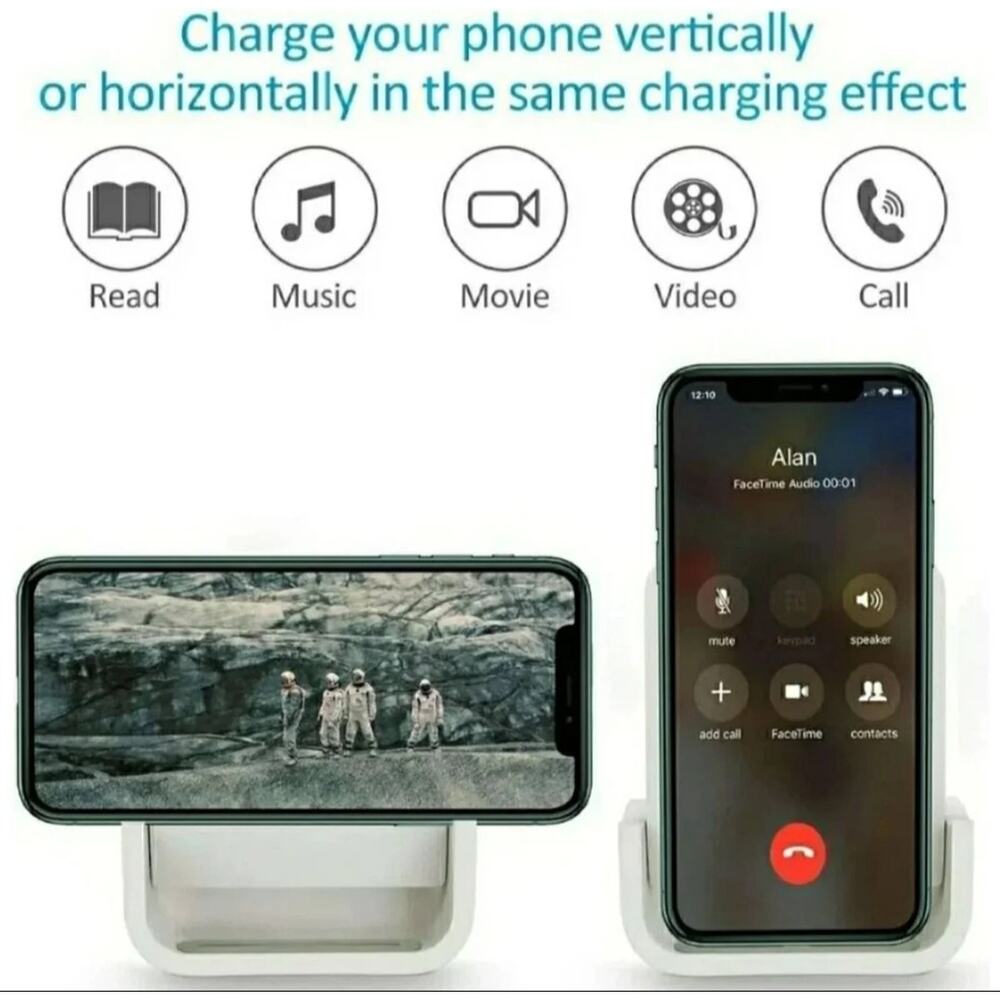 Wireless Cell Phone Fast Charging Charger Stand & Holder - Picture 3 of 6